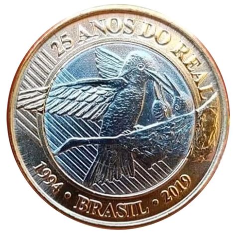 moeda comemorativa 25 anos do real